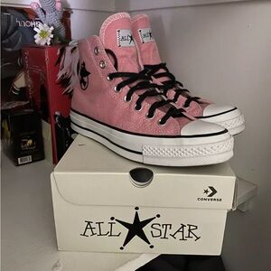 Converse x Stussy pink size 7M/9W